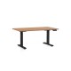 Výškovo nastaviteľný stôl OfficeTech D 140 x 80 cm, čierna podnož - Buk