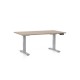 Výškovo nastaviteľný stôl OfficeTech D 140 x 80 cm, šedá podnož