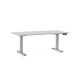 Výškovo nastaviteľný stôl OfficeTech D 160 x 80 cm, šedá podnož - Svetlosivá