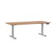 Výškovo nastaviteľný stôl OfficeTech D 180 x 80 cm, šedá podnož - Buk