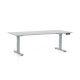 Výškovo nastaviteľný stôl OfficeTech D 180 x 80 cm, šedá podnož - Svetlosivá