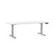 Výškovo nastaviteľný stôl OfficeTech D 180 x 80 cm, šedá podnož - Biela