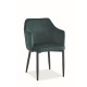 Jedálenská stolička Astor Velvet - Tmavo zelená