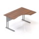 Rohový stôl Visio LUX 136 x 100 cm, pravý - Orech 