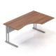 Rohový stôl Visio LUX 160 x 100 cm, pravý - Orech 