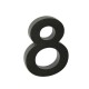 Domové číslo "8", RN.100LV, brúsené - Čierna