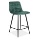 Barová stolička Mila Velvet - Tmavo zelená