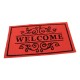 Textilná čistiaca rohož Welcome Deco 33 x 58 x 0,3 cm - Červená