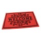 Textilná čistiaca rohož Welcome Deco 45 x 75 x 0,3 cm - Červená