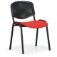 Konferenčná stolička Viva Mesh - čierne nohy - Červená
