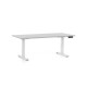 Výškovo nastaviteľný stôl OfficeTech C, 160 x 80 cm, biela podnož - Svetlosivá