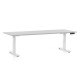 Výškovo nastaviteľný stôl OfficeTech C, 200 x 80 cm, biela podnož - Svetlosivá