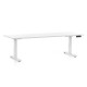 Výškovo nastaviteľný stôl OfficeTech C, 200 x 80 cm, biela podnož - Biela