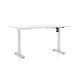 Výškovo nastaviteľný stôl OfficeTech A, 120 x 80 cm, biela podnož - Biela