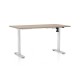 Výškovo nastaviteľný stôl OfficeTech A, 120 x 80 cm, biela podnož - Dub