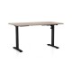 Výškovo nastaviteľný stôl OfficeTech A, 120 x 80 cm, čierna podnož - Dub