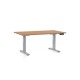 Výškovo nastaviteľný stôl OfficeTech D, 120 x 80 cm, šedá podnož - Buk