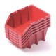 Sada 5 úložných boxov po 19,8 × 11,8 × 8,4 cm - Červená