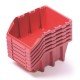 Sada 6 úložných boxov po 24,9 × 15,8 × 11,4 cm - Červená