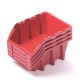 Sada 4 úložných boxov po 29,5 × 19,8 × 13,3 cm - Červená