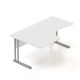 Ergonomický stôl Visio 160 x 100 cm, ľavý - Biela