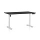 Výškovo nastaviteľný stôl OfficeTech B 140 x 80 cm, biela podnož - Čierna