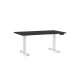 Výškovo nastaviteľný stôl OfficeTech D, 140 x 80 cm, biela podnož - Čierna