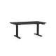 Výškovo nastaviteľný stôl OfficeTech D 140 x 80 cm, čierna podnož - Čierna