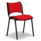Konferenčná stolička SMART - čierne nohy - Červená