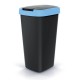 Odpadkový kôš s farebným vekom, 25 l - Modrá / čierna