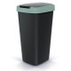 Odpadkový kôš s farebným vekom, 25 l - Zelená / čierna