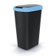 Odpadkový kôš s farebným vekom, 45 l - Modrá / čierna