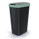Odpadkový kôš s farebným vekom, 45 l - Zelená / čierna