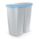 Odpadkový kôš DUO sivý, 45 l - Modrá / sivá