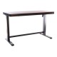 Výškovo nastaviteľný stôl OfficeTech 2, 120 x 60 cm - Čierna / mahagón