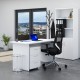 Zostava kancelárskeho nábytku Visio 2, 140 cm - Biela