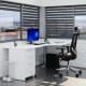 Zostava kancelárskeho nábytku Visio 3, 160 cm, pravá - Biela