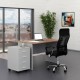 Zostava kancelárskeho nábytku SimpleOffice 1, 120 cm - Sivá / orech vlašský
