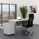 Zostava kancelárskeho nábytku SimpleOffice 1, 120 cm - Sivá / dub svetlý