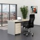 Zostava kancelárskeho nábytku SimpleOffice 1, 140 cm - Dub svetlý / sivá