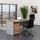 Zostava kancelárskeho nábytku SimpleOffice 1, 160 cm - Orech vlašský / sivá