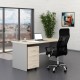 Zostava kancelárskeho nábytku SimpleOffice 1, 160 cm - Dub svetlý / sivá