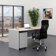 Zostava kancelárskeho nábytku SimpleOffice 1, 160 cm - Sivá / dub svetlý