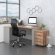 Zostava kancelárskeho nábytku SimpleOffice 2, 140 cm, ľavá - Orech vlašský / sivá