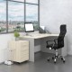 Zostava kancelárskeho nábytku SimpleOffice 2, 140 cm, pravá - Dub svetlý / sivá