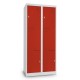 Kovová šatníková skrinka Z, 80 x 50 x 180 cm, otočný zámok - Červená - RAL 3000