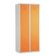Kovová šatňová skrinka, 80 x 50 x 180 cm, cylindrický zámok - Oranžová - RAL 2004
