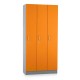 Drevená šatníková skrinka Visio LUX - 3 oddiely, 90 x 42 x 190 cm - Oranžová
