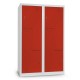 Kovová šatníková skrinka Z, 120 x 50 x 180 cm, cylindrický zámok - Červená - RAL 3000