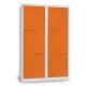 Kovová šatníková skrinka Z, 120 x 50 x 180 cm, cylindrický zámok - Oranžová - RAL 2004